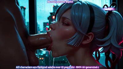 Camellya Wuthering Swallowing A Huge Cock, And Being Fucked By A Huge Cock, Cum On Her Face. Ai-Generated